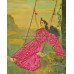 Ravi Varma Lithograph: Mohini Embellished