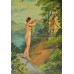 Ravi Varma Lithograph: Vishwamitra Menaka