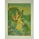 Ravi Varma Lithograph: Saraswati