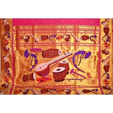 Exclusive Musical Instruments Brocade Paithani
